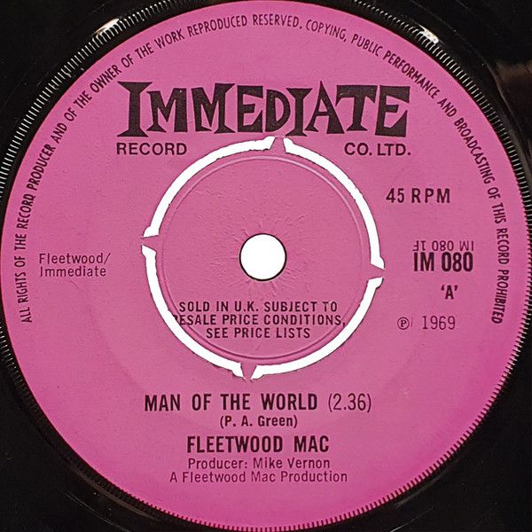 Fleetwood Mac - Man Of The World (7", Single, Pus) (Very Good Plus (VG+))