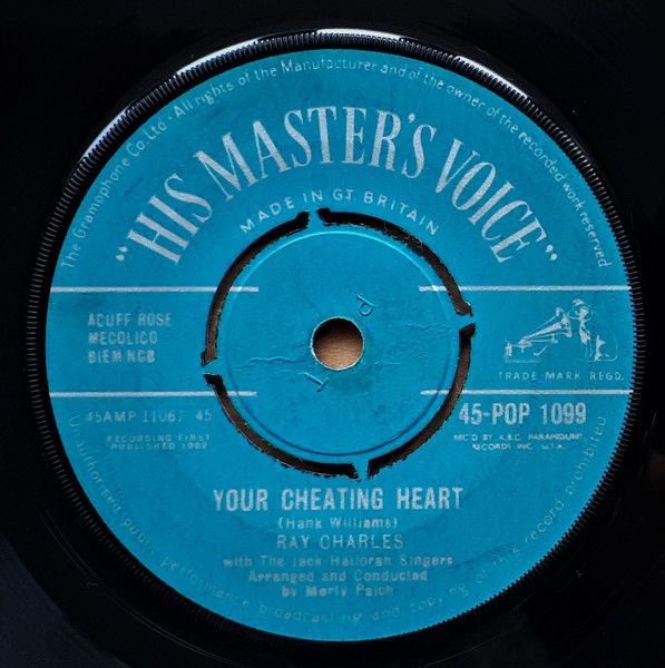 Ray Charles - Your Cheating Heart (7") (Very Good (VG))