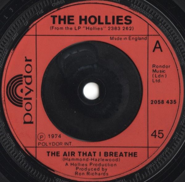The Hollies - The Air That I Breathe (7", Single) (Near Mint (NM or M-))