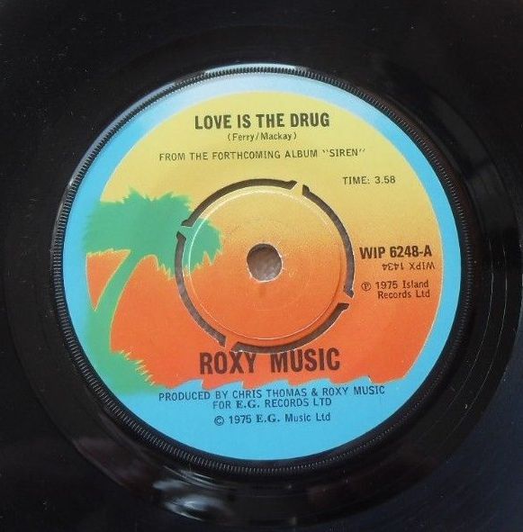Roxy Music - Love Is The Drug (7", Single, Pus) (Very Good Plus (VG+))