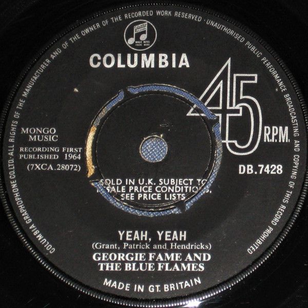 Georgie Fame &amp; The Blue Flames - Yeah, Yeah (7", 4 P) (Very Good (VG))