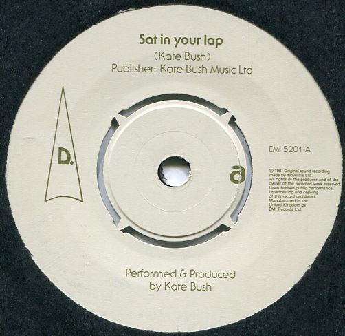 Kate Bush - Sat In Your Lap (7", Single, Kno) (Mint (M))