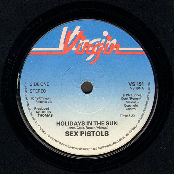 Sex Pistols - Holidays In The Sun (7", Single, Vir) (Very Good Plus (VG+))