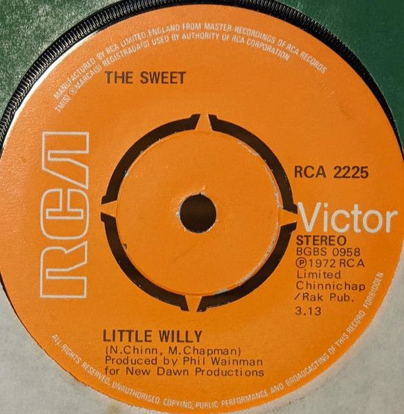 The Sweet - Little Willy (7", Single, Kno) (Very Good Plus (VG+))