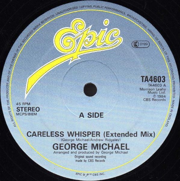 George Michael - Careless Whisper (12", Single, Die) (Very Good Plus (VG+))