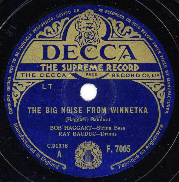 Bob Haggart, Ray Bauduc / Bob Crosby And His Orchestra - The Big Noise From Winnetka / Honky Tonk Train Blues (Shellac, 10") (Very Good (VG))