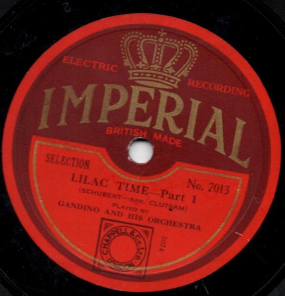 Gandino &amp; His Orchestra - Lilac Time (Shellac, 10") (Very Good Plus (VG+))