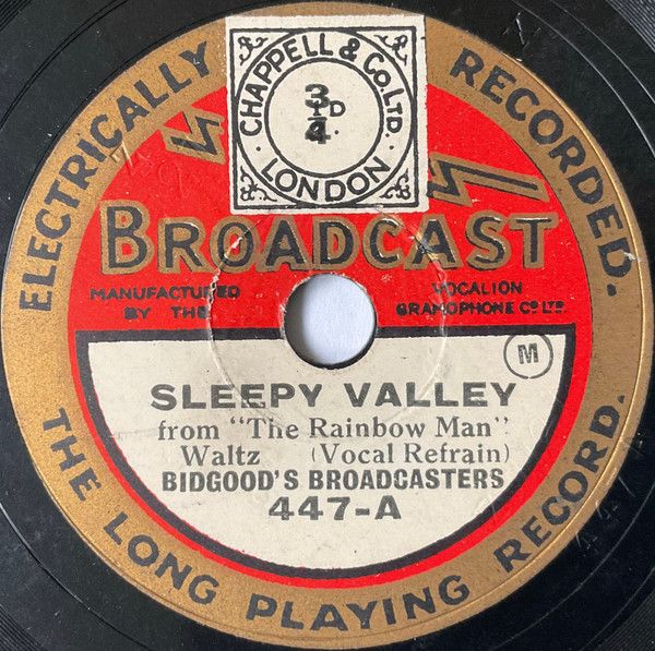 Harry Bidgood And His Broadcasters - Sleepy Valley / Dance Of The Wooden Dolls (Shellac, 8") (Poor (P))