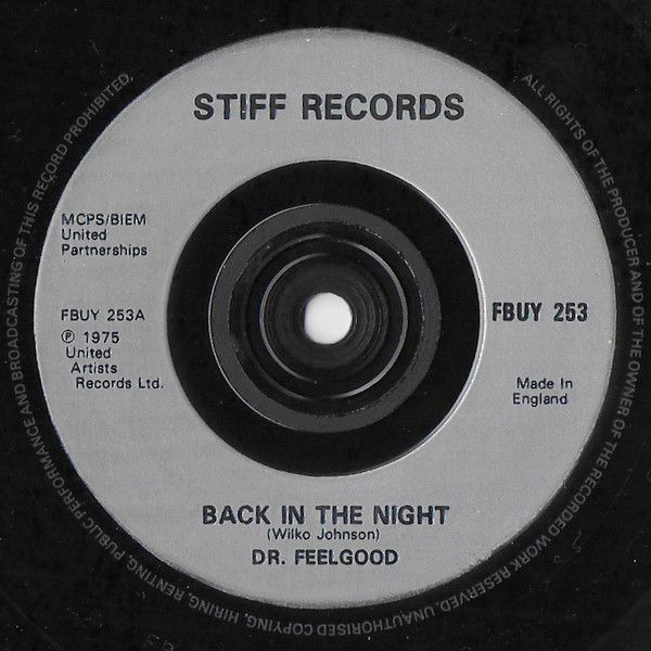 Dr. Feelgood - Back In The Night / Milk And Alcohol (7", Single) (Near Mint (NM or M-))