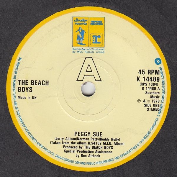 The Beach Boys - Peggy Sue (7", Single) (Near Mint (NM or M-))