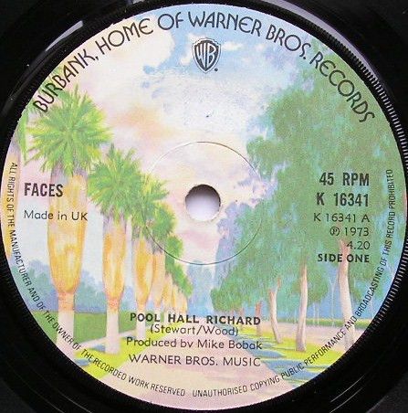 Faces  - Pool  Hall Richard (7", Single, Sol) (Near Mint (NM or M-))
