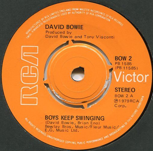 David Bowie - Boys Keep Swinging (7", Single, Pus) (Fair (F))