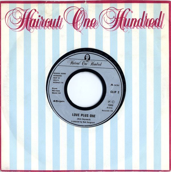 Haircut One Hundred - Love Plus One (7", Single, Sil) (Near Mint (NM or M-))