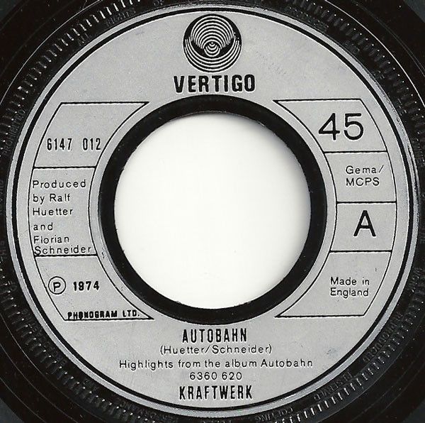 Kraftwerk - Autobahn (7", Single) (Very Good (VG))