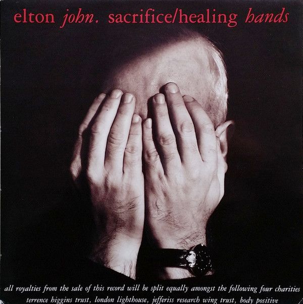 Elton John - Sacrifice / Healing Hands (12", Single, RE) (Near Mint (NM or M-))