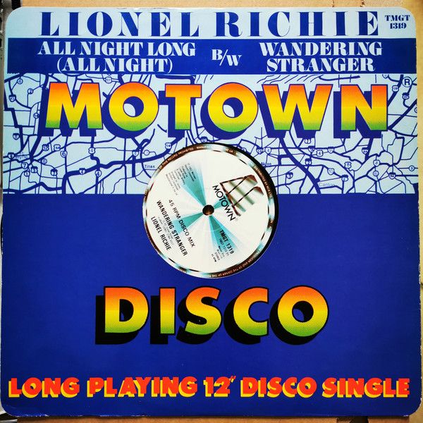 Lionel Richie - All Night Long (All Night) B/W Wandering Stranger (12", Single) (Near Mint (NM or M-))