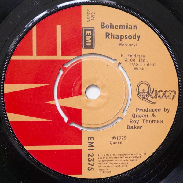Queen - Bohemian Rhapsody (7", Single) (Very Good Plus (VG+))
