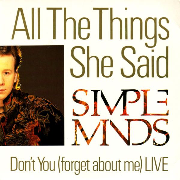 Simple Minds - All The Things She Said (7", Single) (Good Plus (G+))