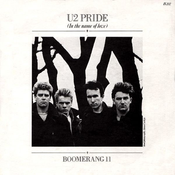 U2 - Pride (In The Name Of Love) (7", Single, Bla) (Good Plus (G+))