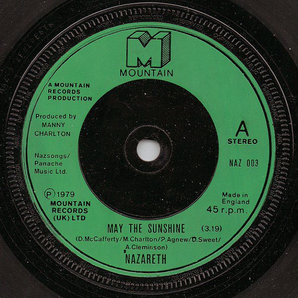 Nazareth  - May The Sunshine (7", Single, Com) (Very Good Plus (VG+))