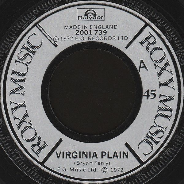 Roxy Music - Virginia Plain (7", Single, RE, Lar) (Near Mint (NM or M-))
