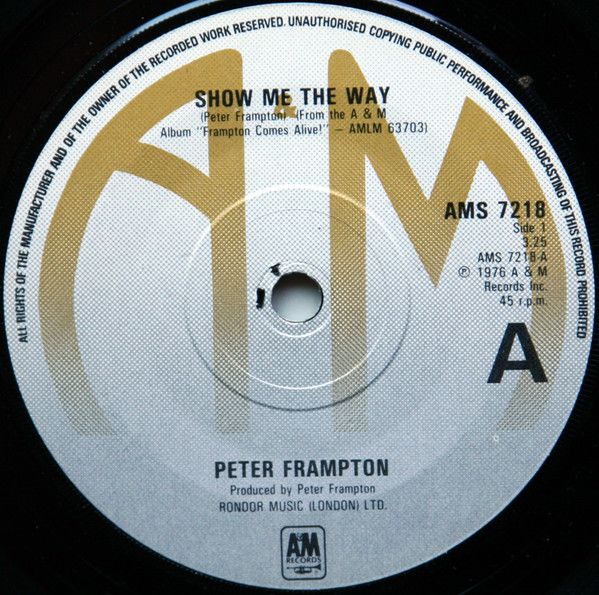 Peter Frampton - Show Me The Way (7", Single, Sol) (Near Mint (NM or M-))