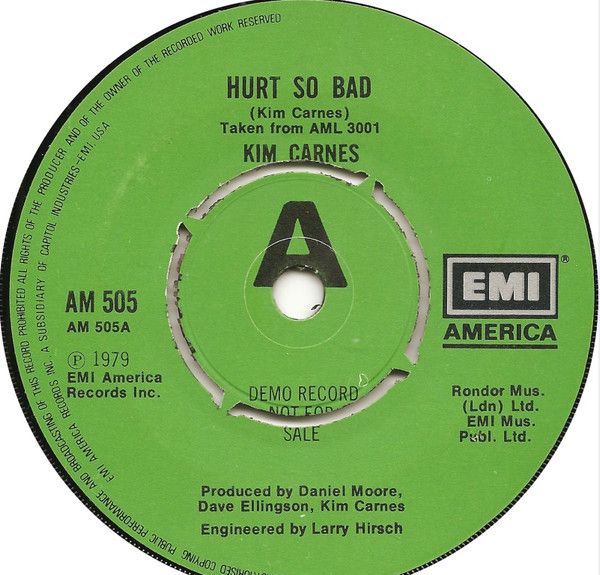 Kim Carnes - Hurt So Bad (7", Promo) (Very Good Plus (VG+))