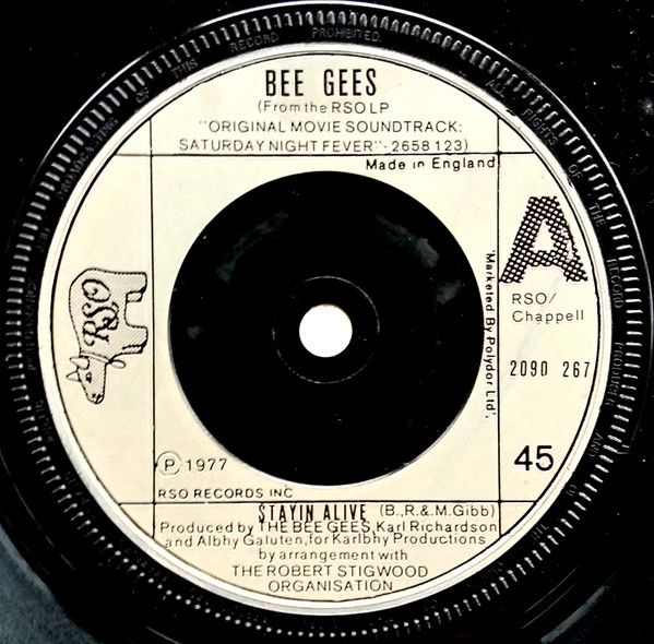Bee Gees - Stayin Alive (7", Single) (Very Good Plus (VG+))