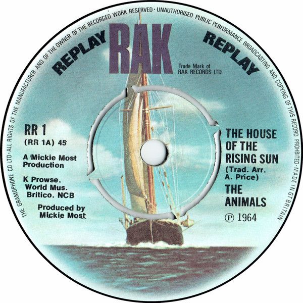 The Animals - The House Of The Rising Sun (7", Single, 4-P) (Very Good Plus (VG+))