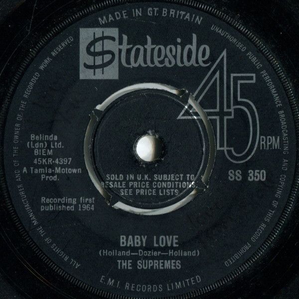 The Supremes - Baby Love  (7", Single) (Very Good (VG))