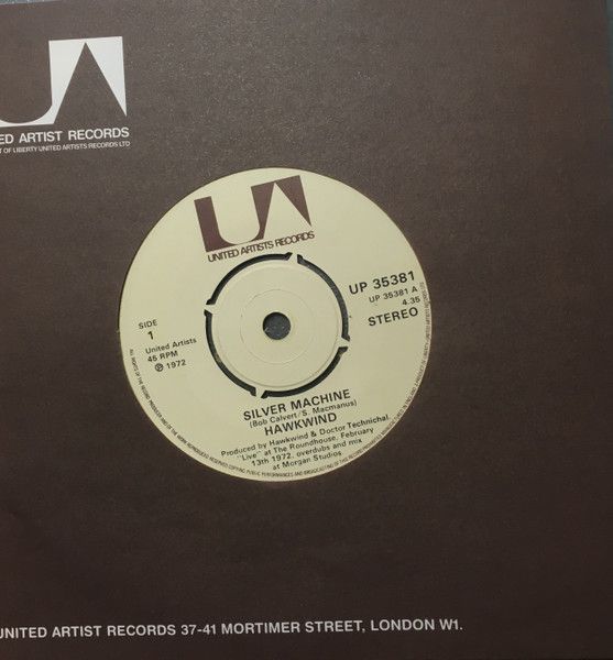 Hawkwind - Silver Machine (7", Single, RP) (Very Good Plus (VG+))