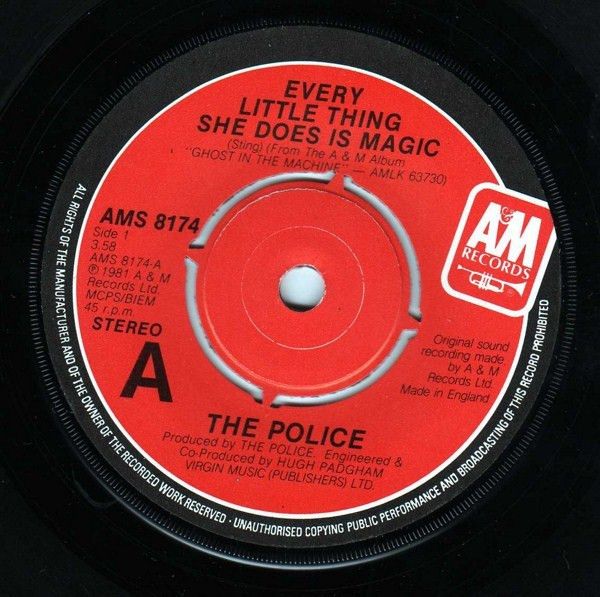 The Police - Every Little Thing She Does Is Magic (7", Single, Pus) (Very Good Plus (VG+))