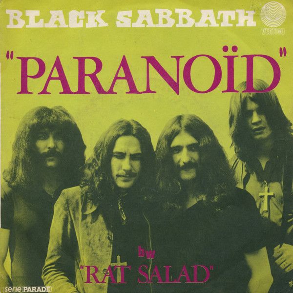 Black Sabbath - Paranoïd / Rat Salad (7", Single, Blu) (Very Good Plus (VG+))