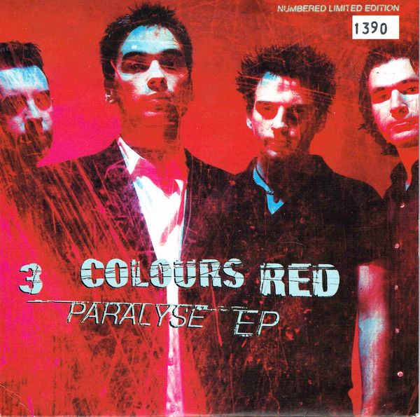 3 Colours Red - Paralyse EP (7", EP, Ltd, Num) (Near Mint (NM or M-))