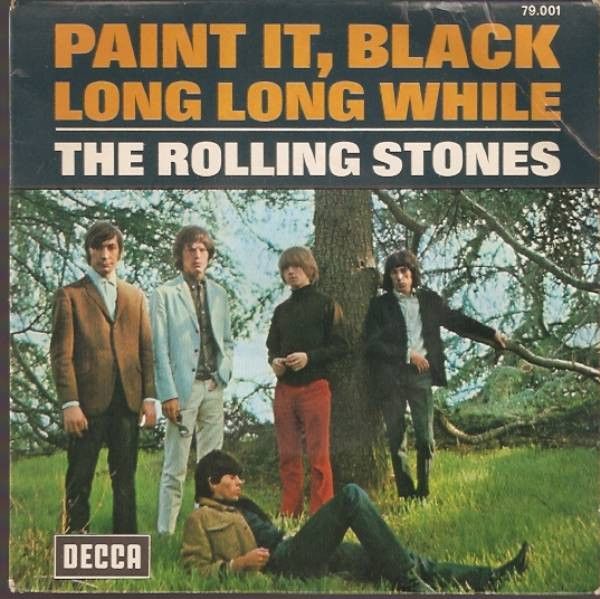 The Rolling Stones - Paint It, Black / Long Long While (7", Single) (Very Good Plus (VG+))