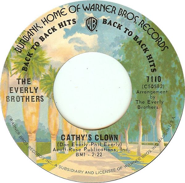 Everly Brothers - Cathy's Clown / So Sad (To Watch Good Love Go Bad) (7", Single, RE) (Very Good (VG))