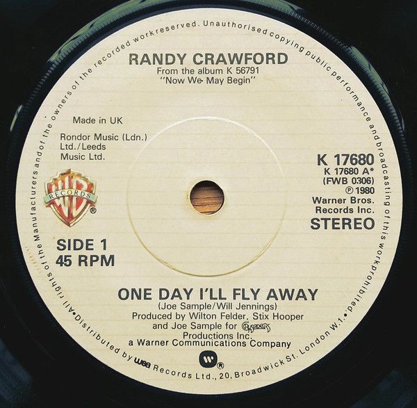 Randy Crawford - One Day I'll Fly Away (7", Single) (Near Mint (NM or M-))