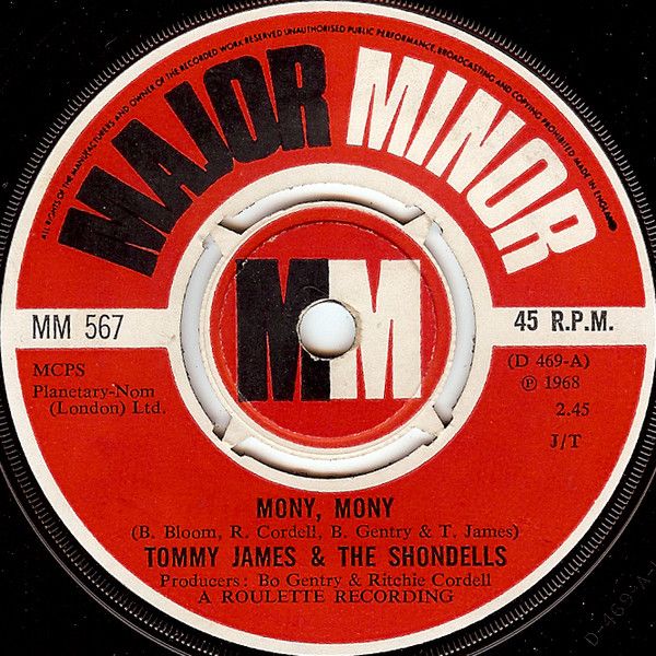 Tommy James &amp; The Shondells - Mony, Mony (7", Single) (Very Good (VG))