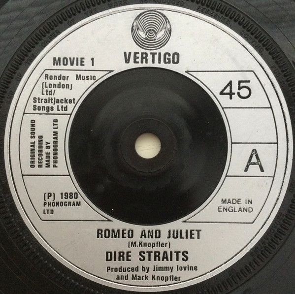 Dire Straits - Romeo And Juliet (7", Single, Sil) (Near Mint (NM or M-))