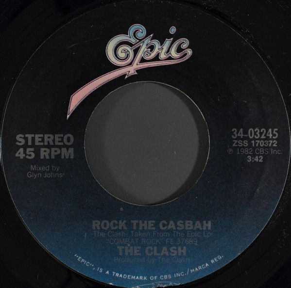 The Clash - Rock The Casbah (7", Single, Styrene, Pit) (Very Good Plus (VG+))