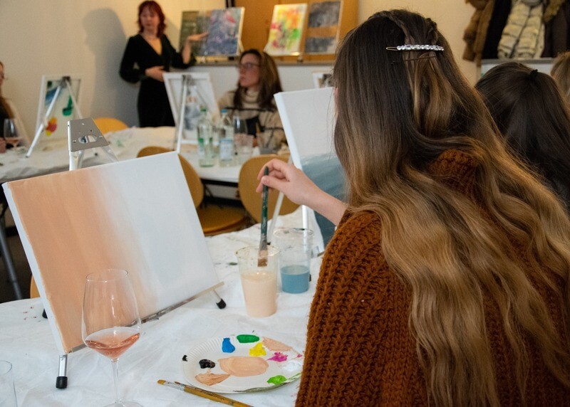 Art &amp; Wine - Malkurs mit Weinverkostung in Augsburg