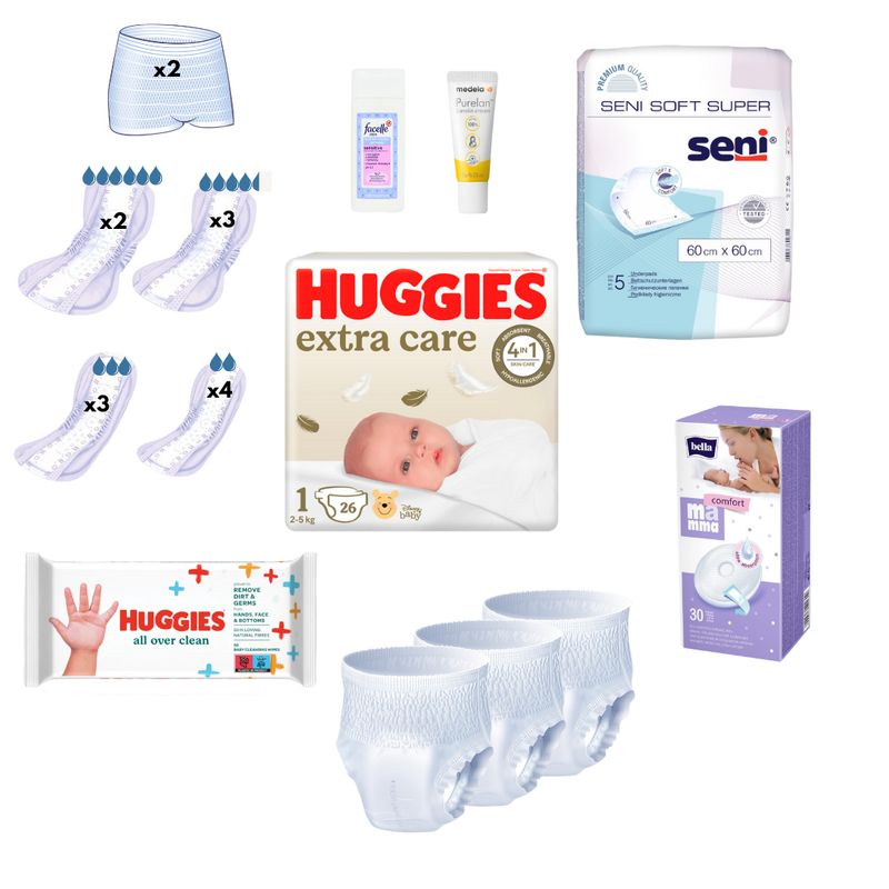 Dzemdību satura komplekts (SUPER MINI)