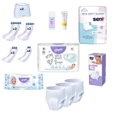 Dzemdību satura komplekts (SUPER MINI)
