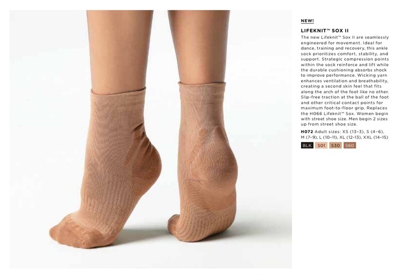 Lifeknit Dance &#39;Sox II&#39; (Tan &amp; Black) - $22 - Capezio H072