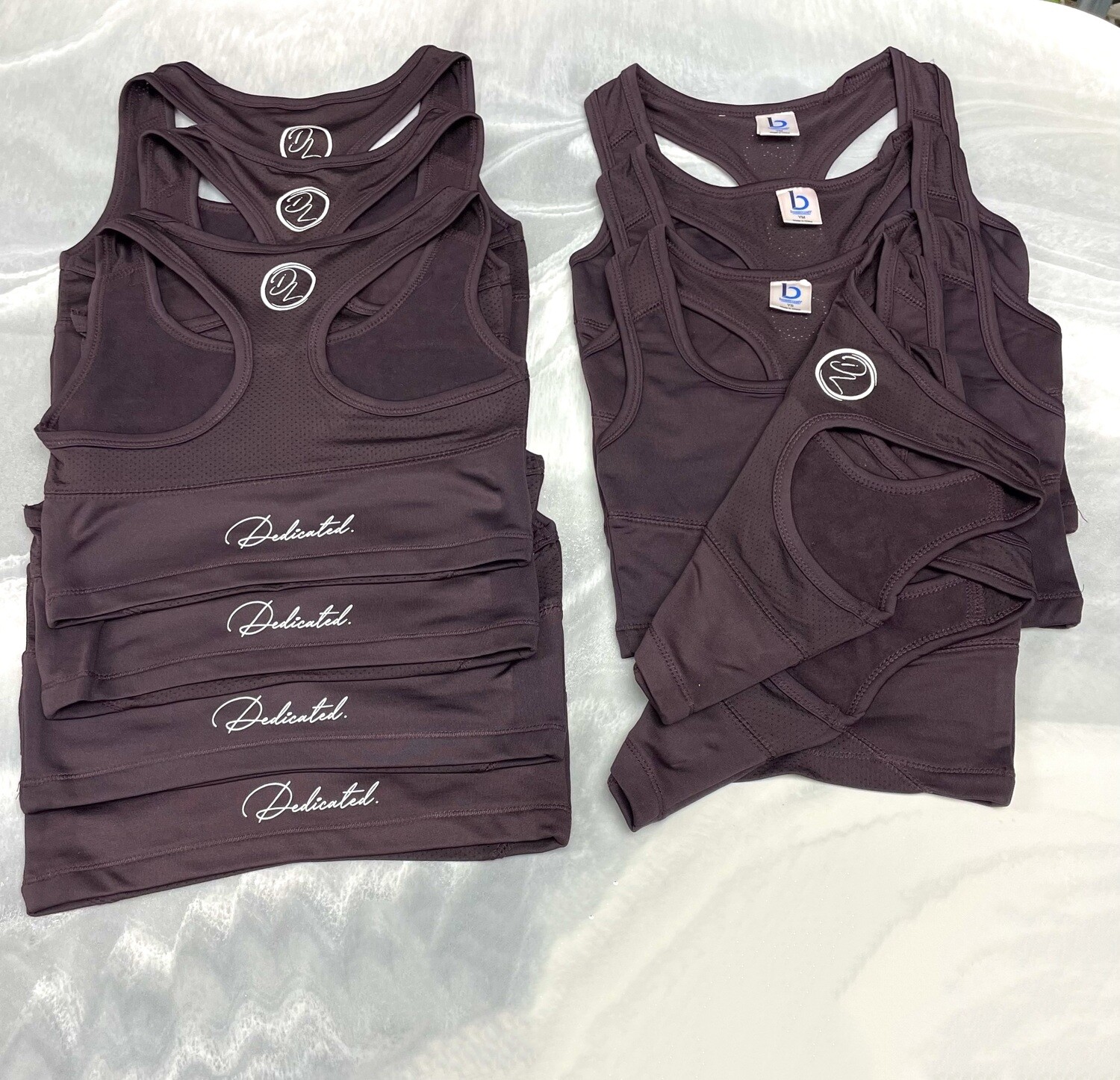 DL Girls Crop Tank Plum YM