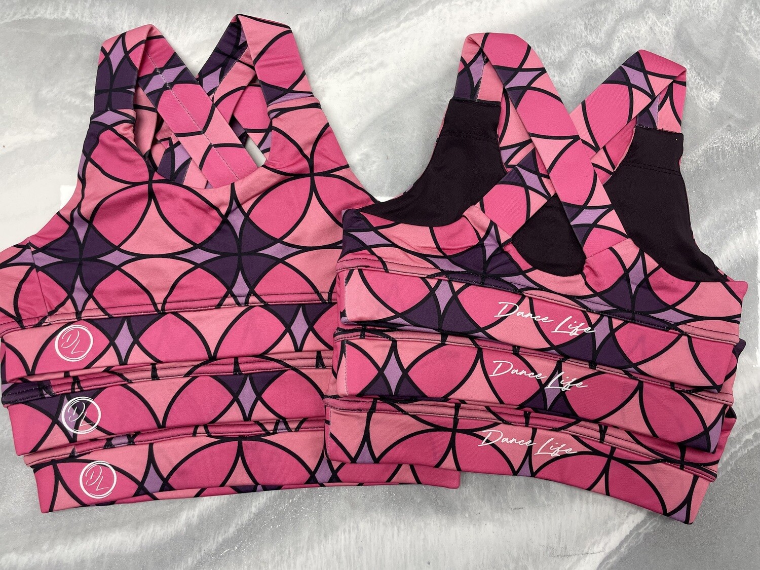 DL Girls Cross Bra Pink YS