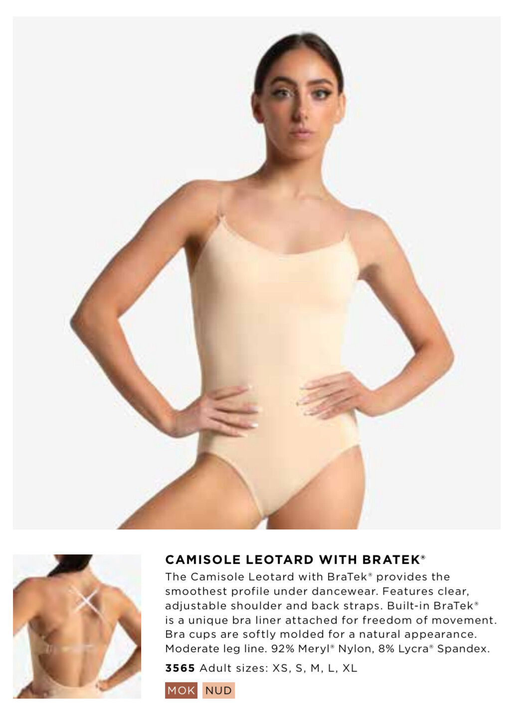 Foundation W/Bra Tek 3565 NUDE M