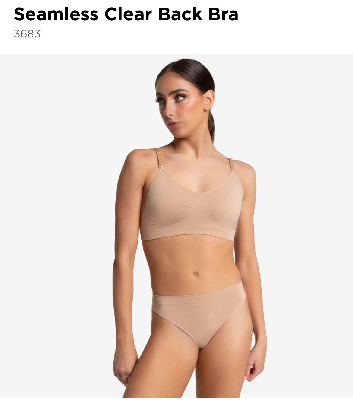 Seamless Clear Back Bra 3683 NUD L