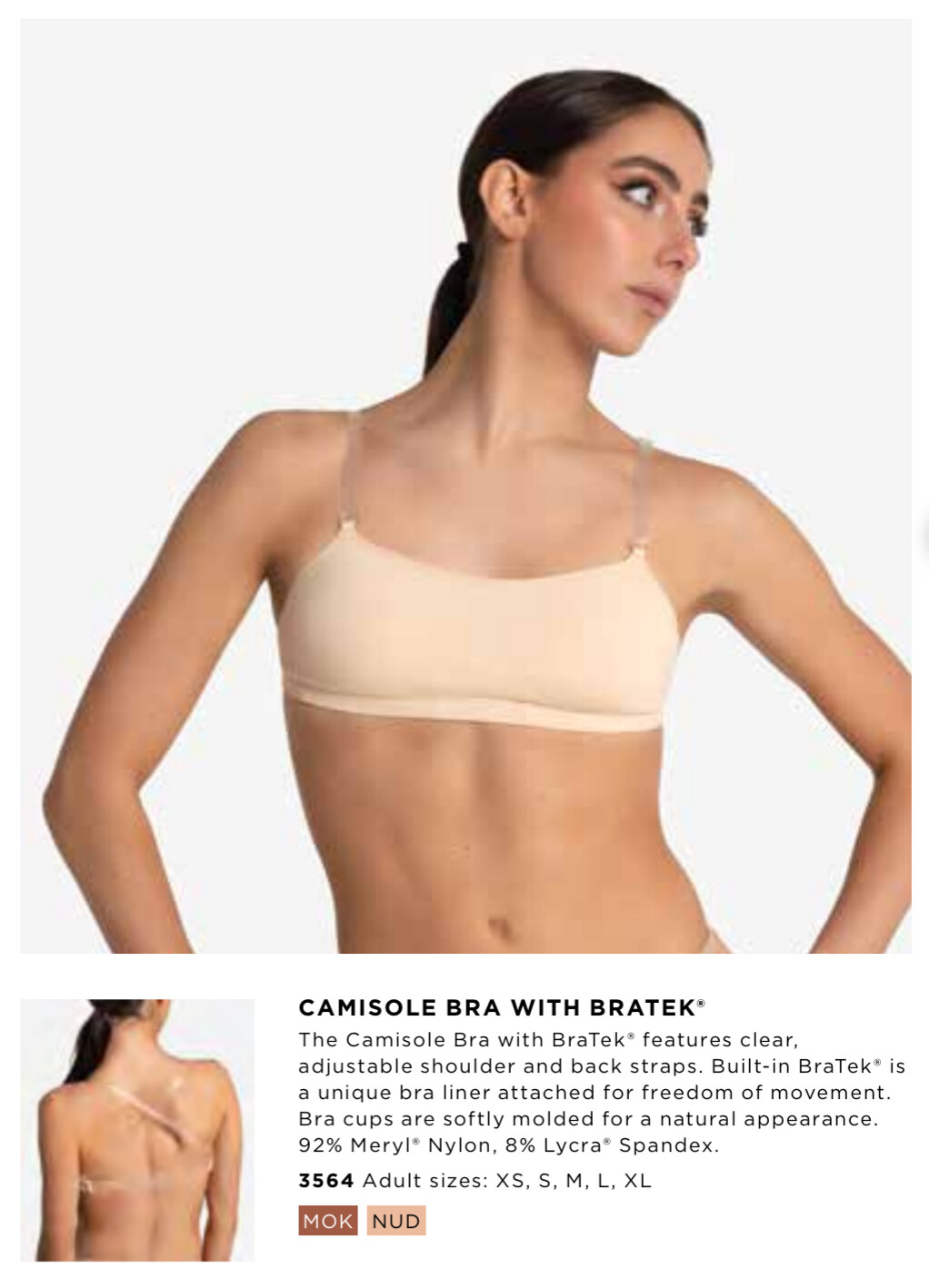 Cami Bra W Bra Tek 3564 NUD S