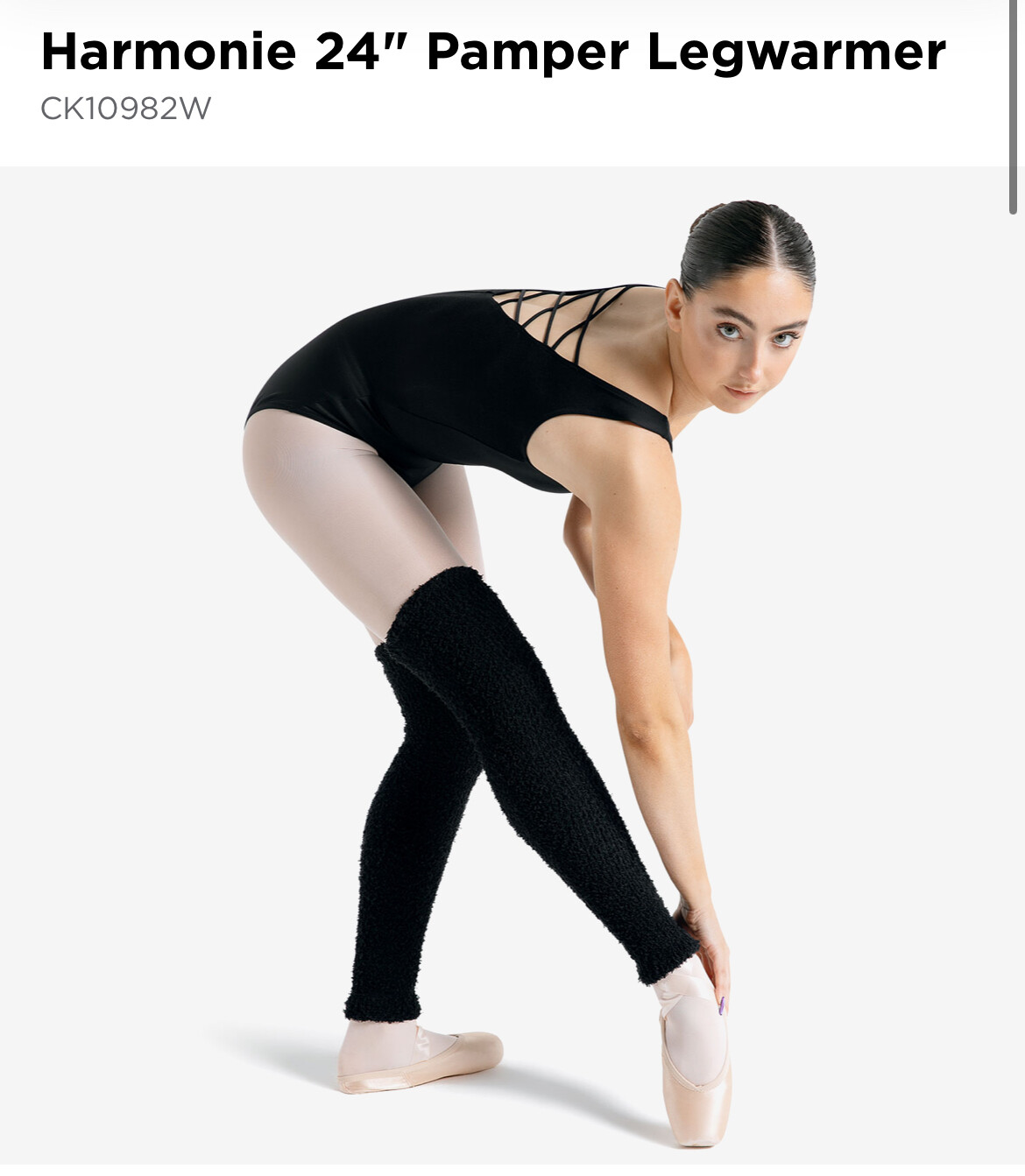 Solid Legwarmer CK10982W BLK 24&#39;